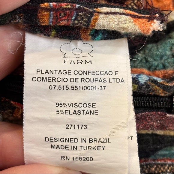 Farm Rio for Anthropologie Maxi Skirt XS S Boho Geometric Tribal Print - Picture 13 of 13